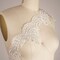 1 Yard Off-White Bridal Veil Lace Trim Wide Pearl Beaded Sequin Embellishment